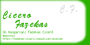 cicero fazekas business card